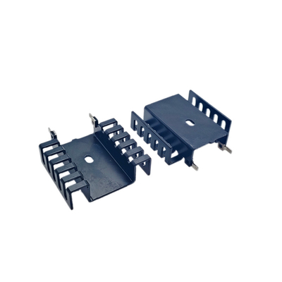Custom Black Anodized Board Level Stamped Extrusion Alüminyum Heatsink PCB1046 Fanlar için Isı Yönetimi